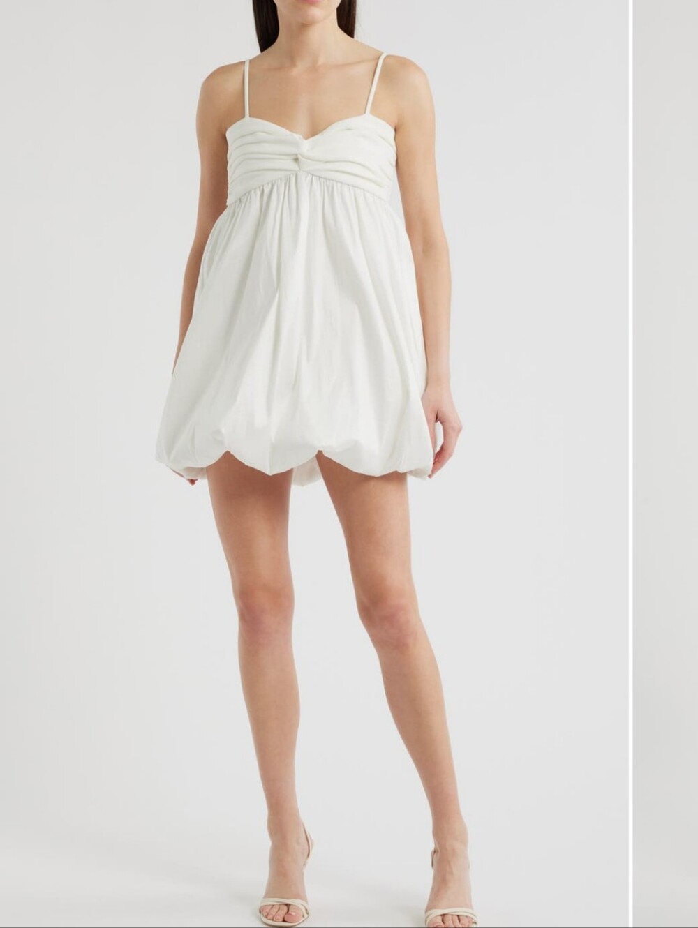 LIKELY Serefina White Mixed Media Sleeveless Bubble Minidress Msrp $298